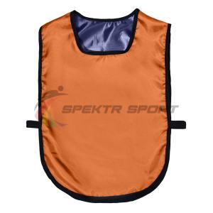 Купить Манишка футбольная двусторонняя универсальная Spektr Sport оранжево-синяя в Чусовое 
