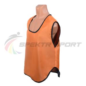 Купить Манишка футбольная односторонняя Spektr Sport оранжевая, р.36-40 в Чусовое 